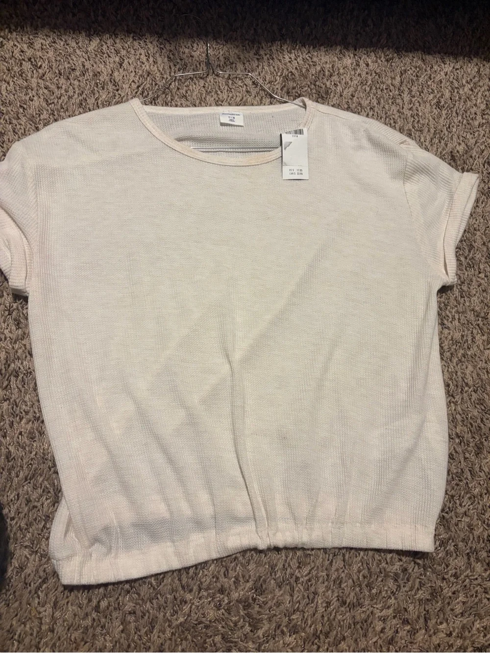 Hollister Cream Short Sleeve Knit Tee